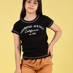 V-Mart Girls Printed Extended Sleeves Pockets T-shirt-picture-19