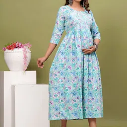 mad fury Floral Print Maternity Maxi Dress image 2