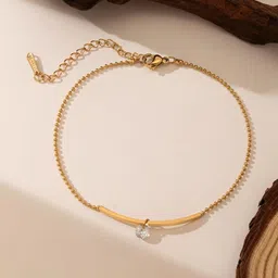 MYKI Stainless Steel Gold-Plated Charm Bracelet-picture-26