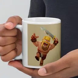 Mr UVD White & Brown Cartoon Characters Printed Ceramic Mug image 2