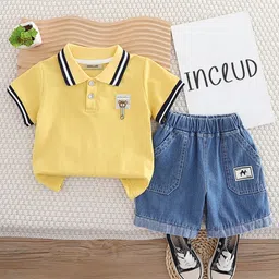 INCLUD Boys Polo Collar T-Shirt With Shorts-picture-51