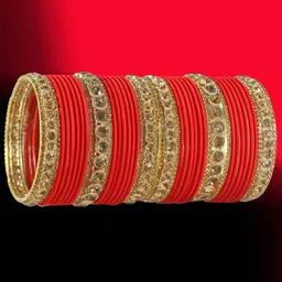 NMII Set Of 42 Zircon Gemstone Studded  Bangles-picture-26