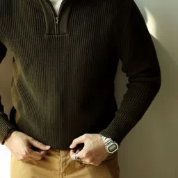 StyleCast Men Self Design High Neck Regular Fit T-shirt image 5