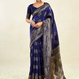 KALINI Woven Design Zari Banarasi Saree-image-34