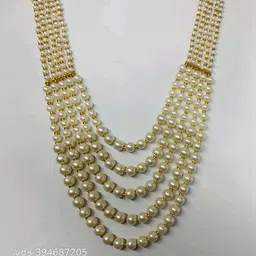 Grace Collections Women Gold-Plated Pearls Studded Necklace-picture-37