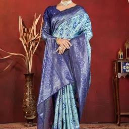 saretramall Zari Art Silk Heavy Work Kanjeevaram Saree image 4