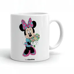 Mr UVD White & Pink Cartoon Characters Printed Ceramic Glossy Mugs 350 ML-image-95