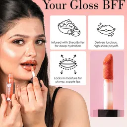 Colors Queen Glass Bomb High Shine Universal Lip Luminizer Lip Gloss - 9 ml - Vintage 02 image 4