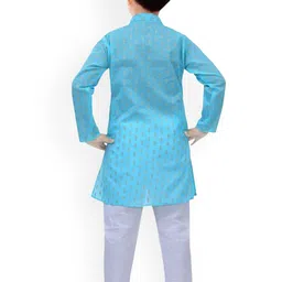 JISHA GARMENTS Boys Regular Raw Silk Kurta with Pyjamas image 2