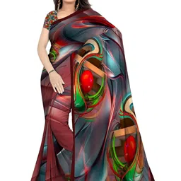 SHIVAM FABRICS Poly Georgette Saree-picture-24