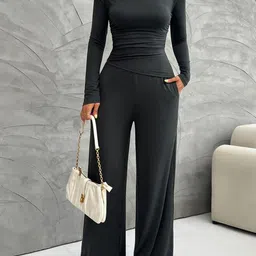 StyleCast Boat Neck Top With Trousers Co-Ords Set image 3