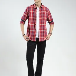 Monte Carlo Men Tartan Checks Checked Casual Shirt image 3