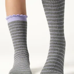 Theater Women Striped Spartan Spirit Calf Length Socks image 4