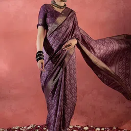 Saree mall Bagh Zari Silk Blend Sungudi Sarees-picture-32