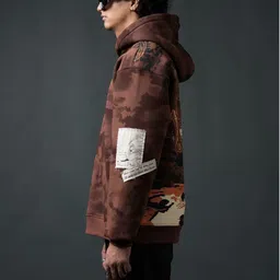 Echolope Men Printed Hooded Sweatshirt image 2