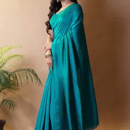 VidiRna Woven Design Silk Cotton Handloom Saree-picture-14