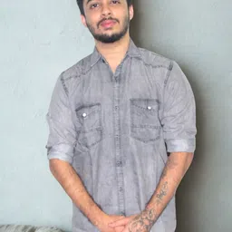 DENIMKING Self Design Spread Collar Shirt-picture-26