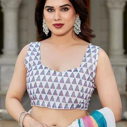 Lookmark Striped Silk Blend Chanderi Saree image 4