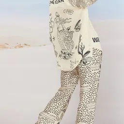 LULU & SKY Typography Printed Shirt Collar Shirt With Trousers image 3
