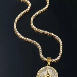 VAGHBHATT Men Silver-Plated Stainless Steel Artificial Stones Studded Antique Necklace-picture-32