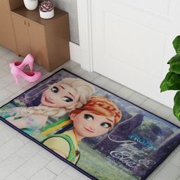 Athom Living Green & Brown Disney Frozen Sister Anna & Elsa Printed Anti-SkidDoormat-picture-47