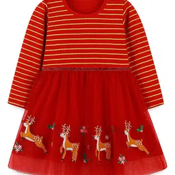 LULU & SKY Striped Organic Cotton Fit & Flare Dress-picture-44