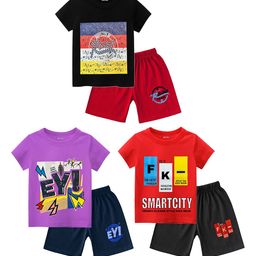 FRENCH KLEIDER Boys Printed T-shirt with Shorts-picture-21