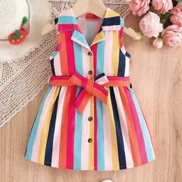 BAESD Girls Striped Shirt Dress-image-81