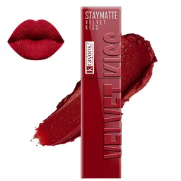krayons Velvet Matte Liquid Lipstick With Jojoba Oil - 3.5 ml - Ruby Red 12-picture-39