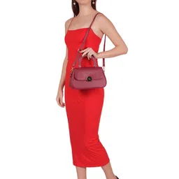 Flingo Structured Versatile Leather Handheld Bag image 5