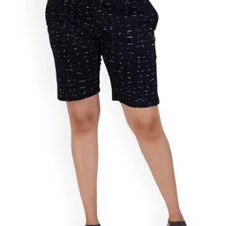 FEEL TRACK Women Pack of 2 Abstract Printed Shorts image 2