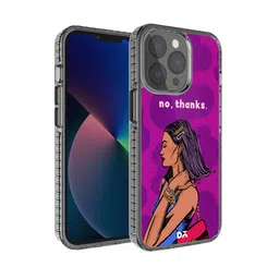 DailyObjects Purple No thanks Printed iPhone 13 Pro Back Case-picture-27