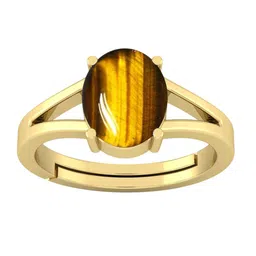 RSPR 9.25 Ratti 8.60 Carat Sapphire Pukhraj Gemstone-Studded Adjustable Finger Ring image 1