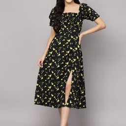 BAESD Women Floral PrintA-Line Midi Dress-picture-38