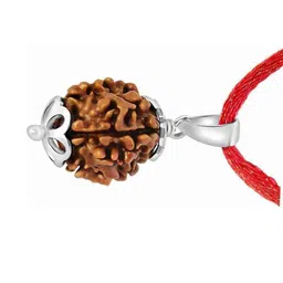 Divine souvenirs Silver-Plated Rudraksha Pendant image 4