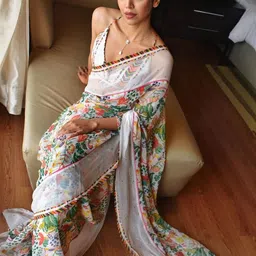 BerMondsey Designer Georgette Printed Saree image 4