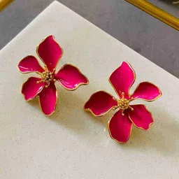 Lady Raiment Gold-Plated Floral Shaped Studs-image-11