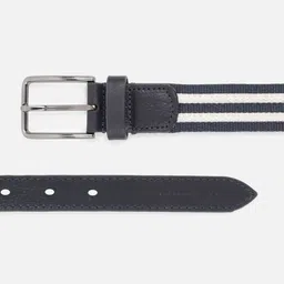 Peter England Men Striped Leather Belt image 4