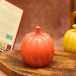 WEAVING HOMES Orange Pumpkin Ceramic Showpiece-image-13