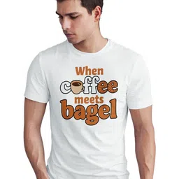 Seekbuylove Men Bio Finish Coffee And Bagel Round Neck Pure Cotton T-shirt-picture-22
