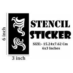 VOORKOMS Mehndi Stencil Sticker Designs With Detailed Floral & Leaf image 5