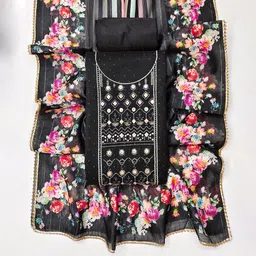 TAVAS Embroidered Unstitched Dress Material image 2