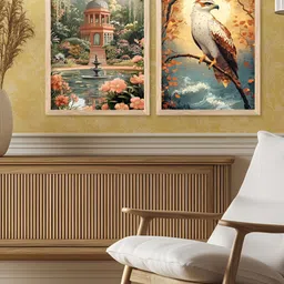 Kotart Brown & Grey 2 Piece Wood Abstract Wall Paintings image 3