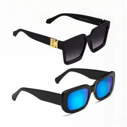 Arzonai Unisex Pack of 2 Rectangle Sunglasses with UV Protected Lens COMBO-2779-picture-13