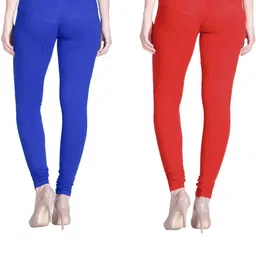 Navkar Crafts Pack of 2 Women Cotton Churidar Length Slip-On Leggings image 5