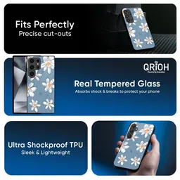 QRIOH Floral Printed Silicone Samsung Galaxy S23 Ultra 5G Back Case image 4
