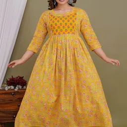 Style Heaven Floral Printed Gotta Patti Pure Cotton Maternity Gotta Patti Kurti-picture-16