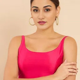 Mitera Round Neck Sleeveless Saree Blouse-picture-28