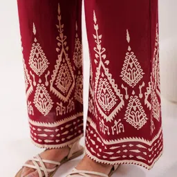 Kirrin Printed Cotton Mandarin Collar Neck Tunic With Trousers Co-Ords image 3