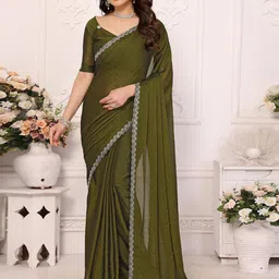 The Textile Hub Embellished Beads and Stones Pure Silk Saree-picture-13